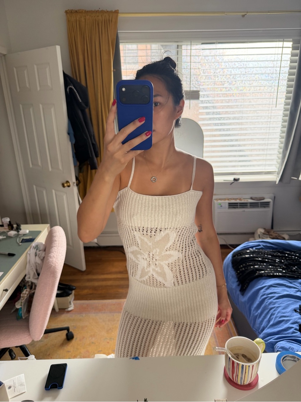 Siedres x mango Cream Knit maxi dress